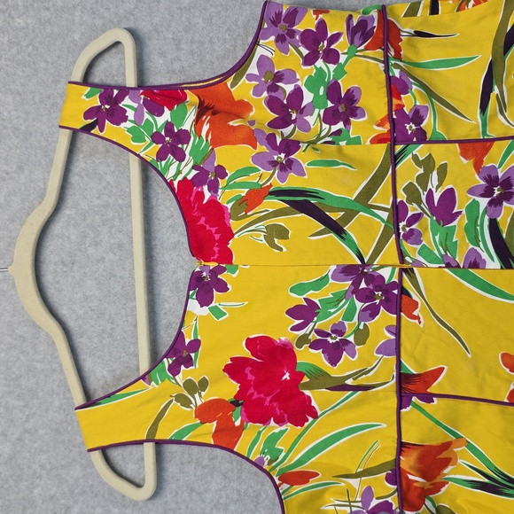 New Directions Yellow Floral Dress - Picture 9 of 11